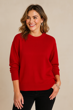 Load image into Gallery viewer, Drop Shoulder Crew Neck Sweater