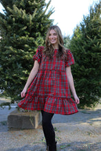 Load image into Gallery viewer, Red Belle Tartan Dress