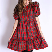 Load image into Gallery viewer, Red Belle Tartan Dress