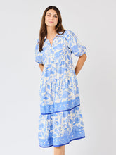 Load image into Gallery viewer, Eloise Porcelain Vines Blue Dress
