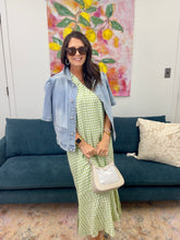 Load image into Gallery viewer, Gingham Midi Dress, Sage