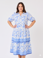 Load image into Gallery viewer, Eloise Porcelain Vines Blue Dress