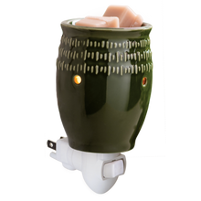Load image into Gallery viewer, Pluggable Fragrance Warmer Green Etched