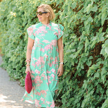 Load image into Gallery viewer, Laura Dress Pink & Green Pagoda