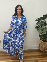 Load image into Gallery viewer, Floral Tiered Maxi Dress, Palm Patch