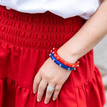 Load image into Gallery viewer, Renee Resin & Rhinestone Bangle, Red