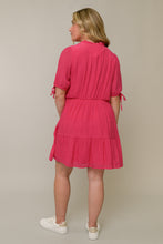 Load image into Gallery viewer, Tie Sleeve Ruffle Dress
