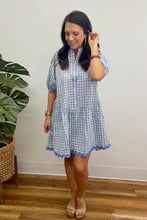 Load image into Gallery viewer, Gingham Button Front Dress