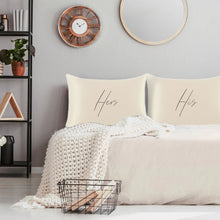 Load image into Gallery viewer, Hers & His Ivory Pillowcase