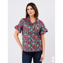 Load image into Gallery viewer, Kate Painted Tapestry Short Sleeve Top
