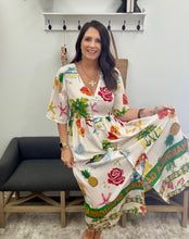 Load image into Gallery viewer, Coastal Print Button Down Midi Dress