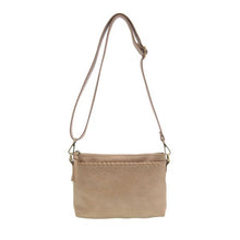 Load image into Gallery viewer, Buff Oakley Whipstitch Topzip Wristlet/ Crossbody