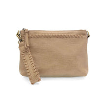 Load image into Gallery viewer, Buff Oakley Whipstitch Topzip Wristlet/ Crossbody