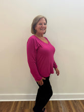 Load image into Gallery viewer, L/S V-Neck Hi-lo Top