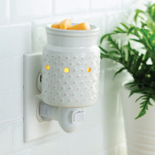 Load image into Gallery viewer, Pluggable Fragrance Warmer White Hobnail