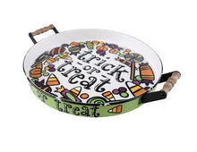Load image into Gallery viewer, Trick Or Treat Candy Enamel Tray