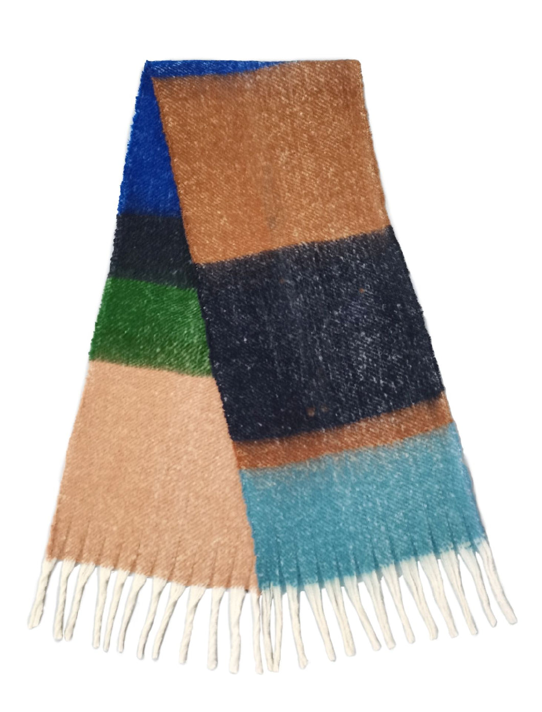 Colorblock Fringe Scarf