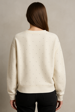 Load image into Gallery viewer, Rhinestone Silky Soft Drop Shoulder Pullover
