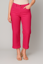 Load image into Gallery viewer, Cropped Wide Leg Jean, Vivid Berry
