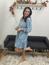 Load image into Gallery viewer, Audrey Song Bird Blue Dress
