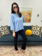 Load image into Gallery viewer, Ribbed Boat Neck Sweater, Pastel Blue

