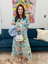 Load image into Gallery viewer, Folk Print Midi Dress, Green Mix
