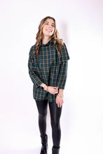 Load image into Gallery viewer, Cecily Green Plaid Swing Blouse
