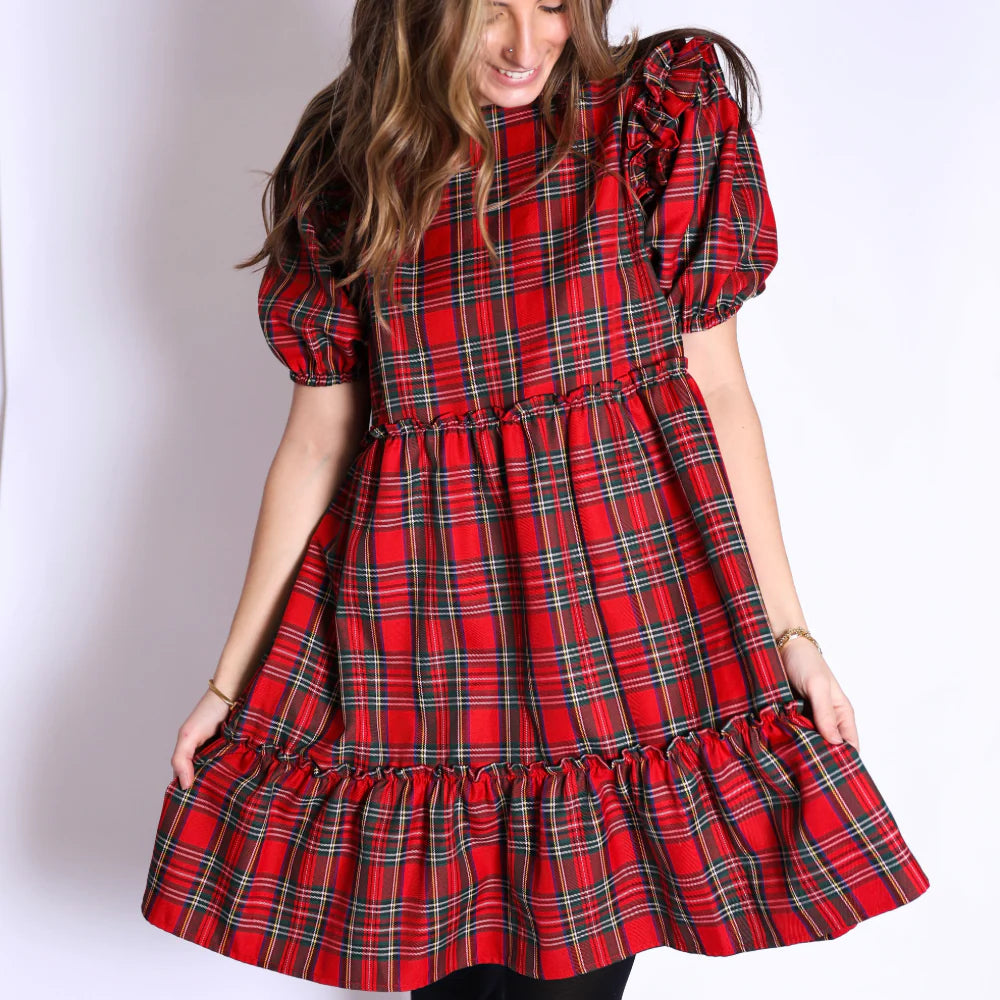 Red Belle Tartan Dress