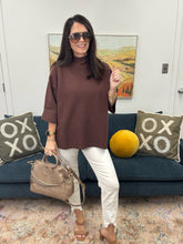 Load image into Gallery viewer, Mock Neck Dolman Sleeve Sweater Top
