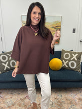 Load image into Gallery viewer, Mock Neck Dolman Sleeve Sweater Top
