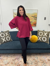 Load image into Gallery viewer, Mock Neck Dolman Sleeve Sweater Top

