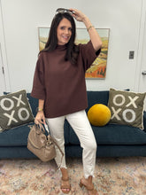 Load image into Gallery viewer, Mock Neck Dolman Sleeve Sweater Top

