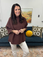 Load image into Gallery viewer, Mock Neck Dolman Sleeve Sweater Top
