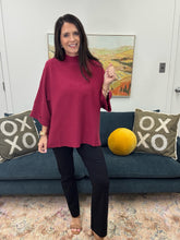 Load image into Gallery viewer, Mock Neck Dolman Sleeve Sweater Top
