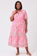 Load image into Gallery viewer, Eloise Trellis Tiles Pink Dress
