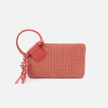 Load image into Gallery viewer, Hobo Sable Wristlet, Wild Rose Woven Straw

