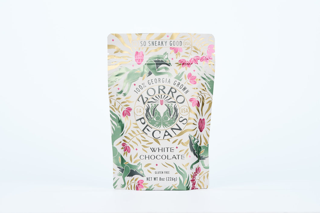 Zorro Pecans, White Chocolate