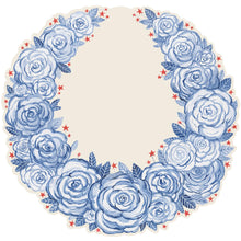 Load image into Gallery viewer, Die Cut American Floral Wreath Placemat
