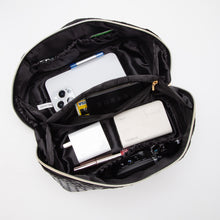 Load image into Gallery viewer, The Juliette Woven Vegan Leather Satin Lined Makeup Bag
