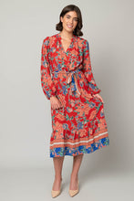 Load image into Gallery viewer, Floral Balloon Sleeve Maxi Dress
