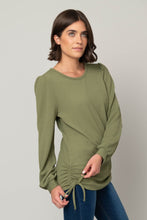 Load image into Gallery viewer, Baby Cable Balloon Sleeve Top w/ Cinching
