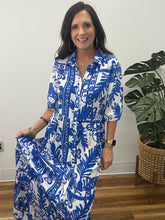 Load image into Gallery viewer, Floral Tiered Maxi Dress, Palm Patch
