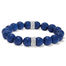 Load image into Gallery viewer, Meridian Blue Bead Stretch Bracelet
