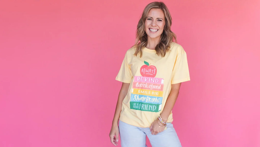 Affirmation Book Stack Tee