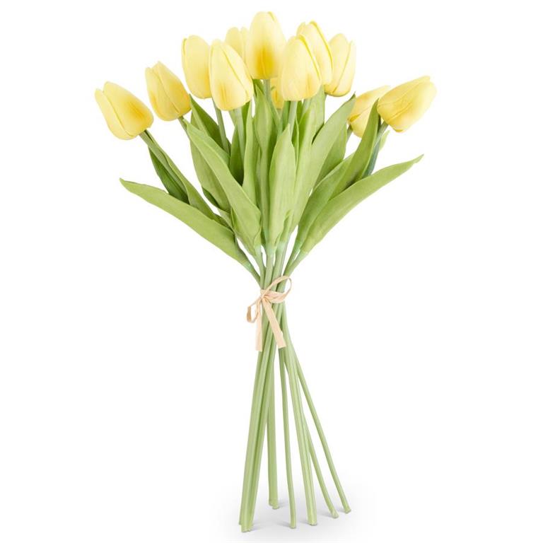 Real Touch Pale Yellow Tulip Bundle