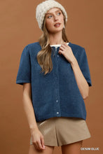 Load image into Gallery viewer, Knit Short Sleeve Button Down Cardigan
