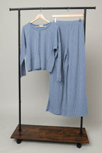 Load image into Gallery viewer, Baby Cable Box Cut Top + Pull On Pant Set
