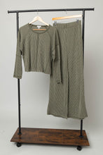 Load image into Gallery viewer, Baby Cable Box Cut Top + Pull On Pant Set
