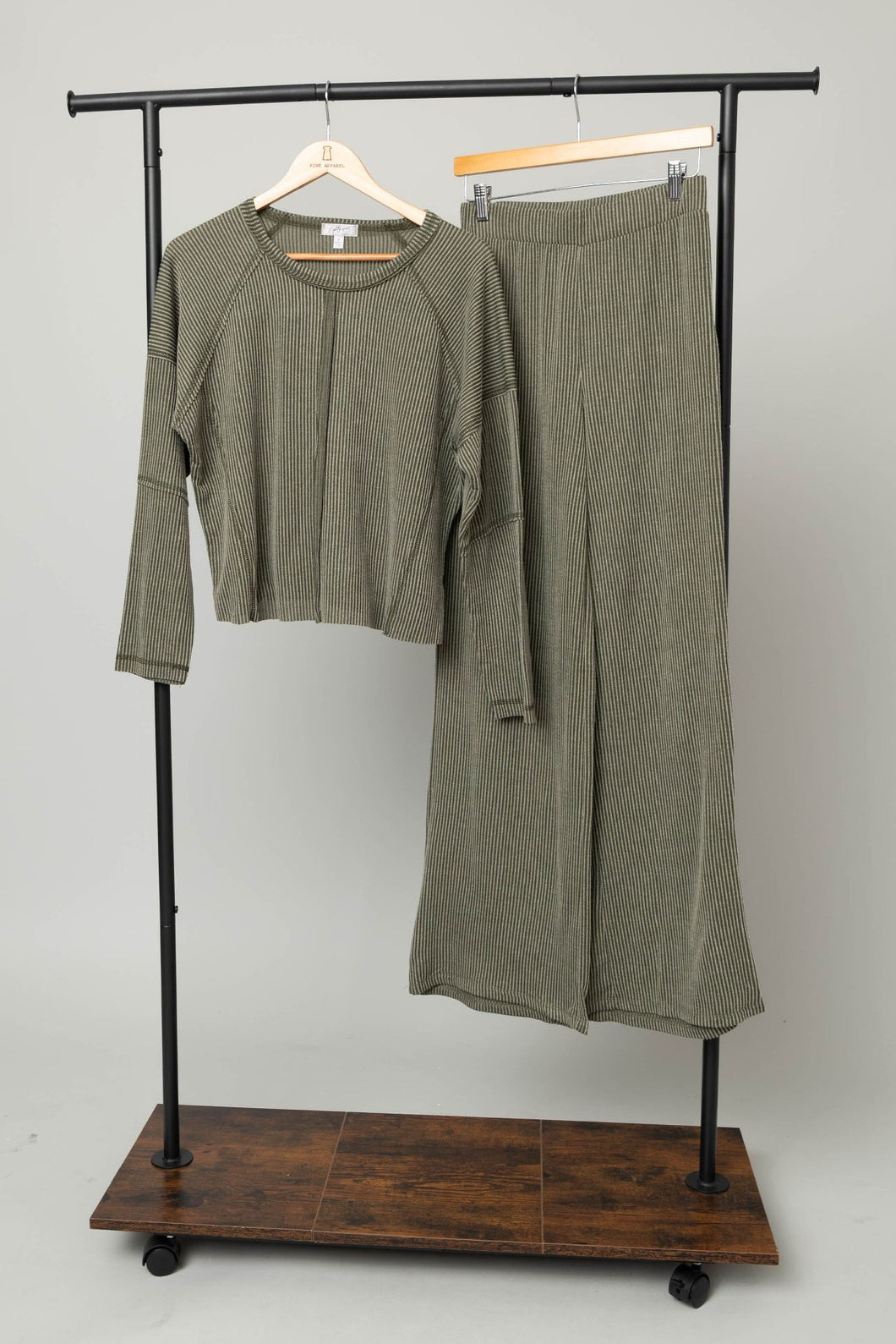Baby Cable Box Cut Top + Pull On Pant Set