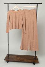 Load image into Gallery viewer, Baby Cable Box Cut Top + Pull On Pant Set
